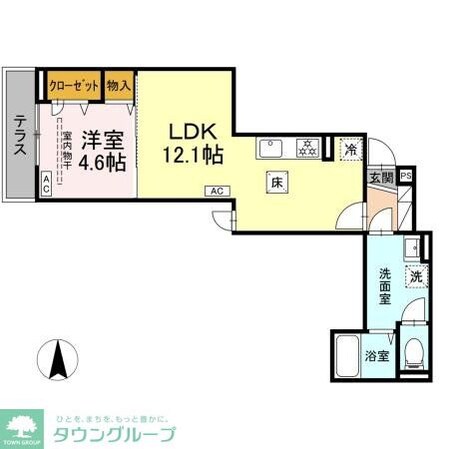 D Paina 中野島IIの物件間取画像